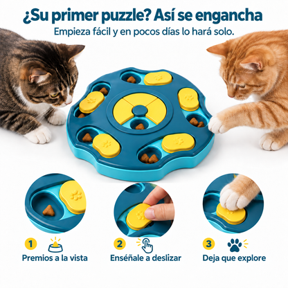 Comedero Puzzle Antiestrés para Gatos