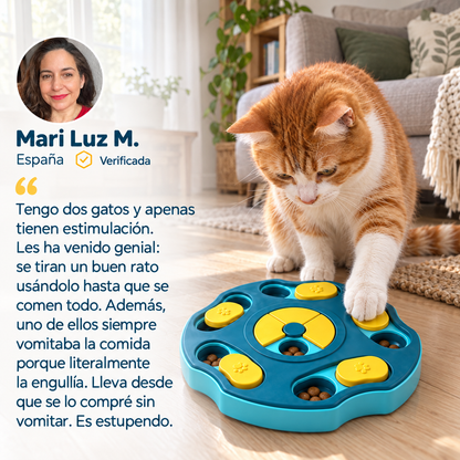Comedero Puzzle Antiestrés para Gatos