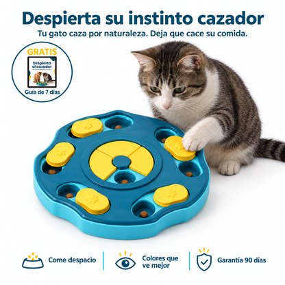 Comedero Puzzle Antiestrés para Gatos