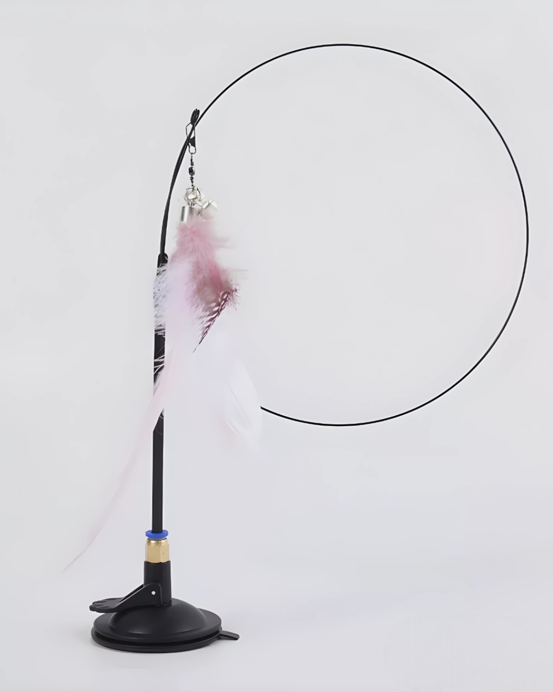 Feather & Bell Cat Toy-Interactive Wand with Suction cup